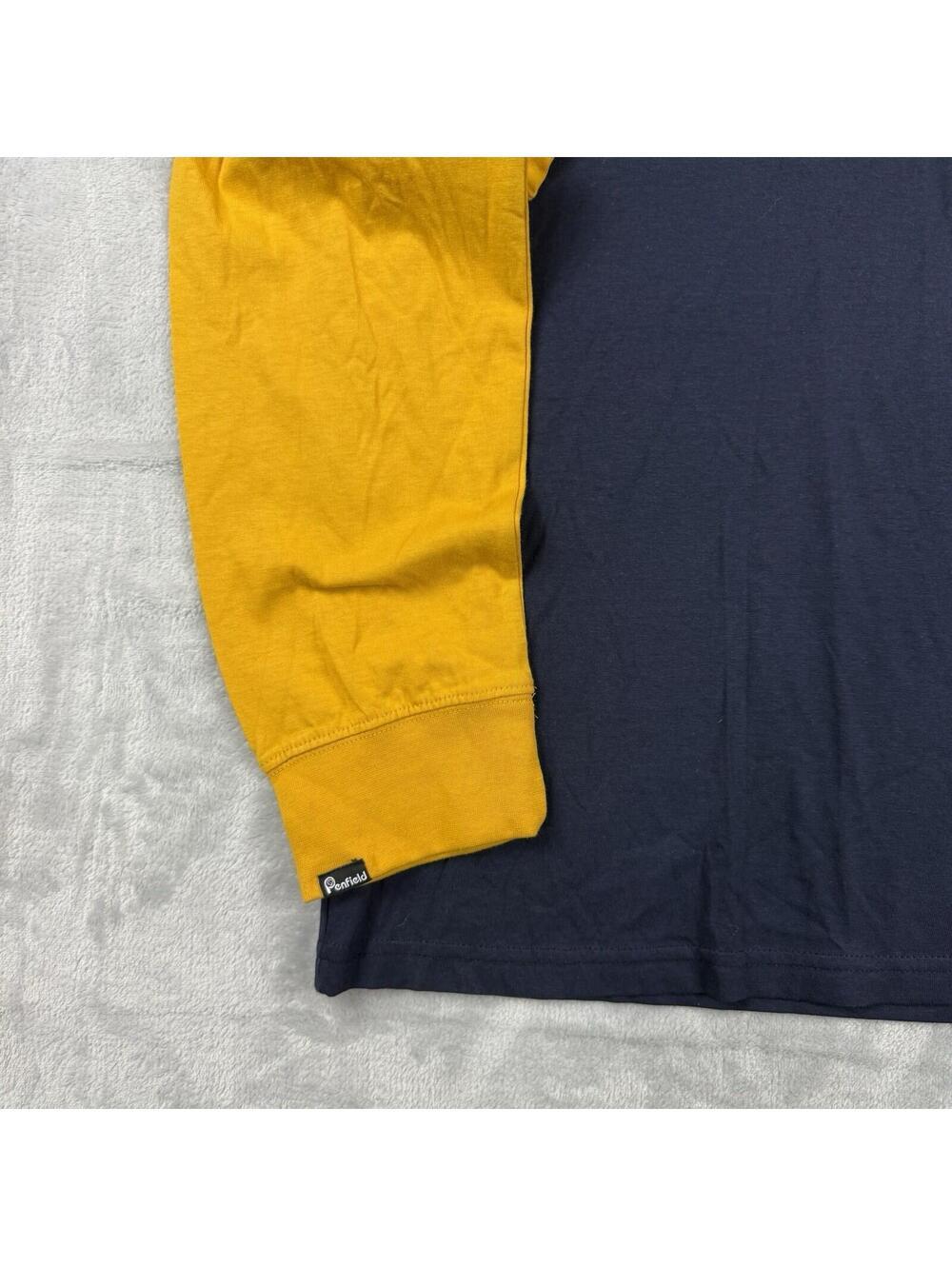 NWT Penfield Raglan Long Sleeve Tee Navy Yellow Men XXL Outdoor Casual gorpcore - Picture 10 of 10